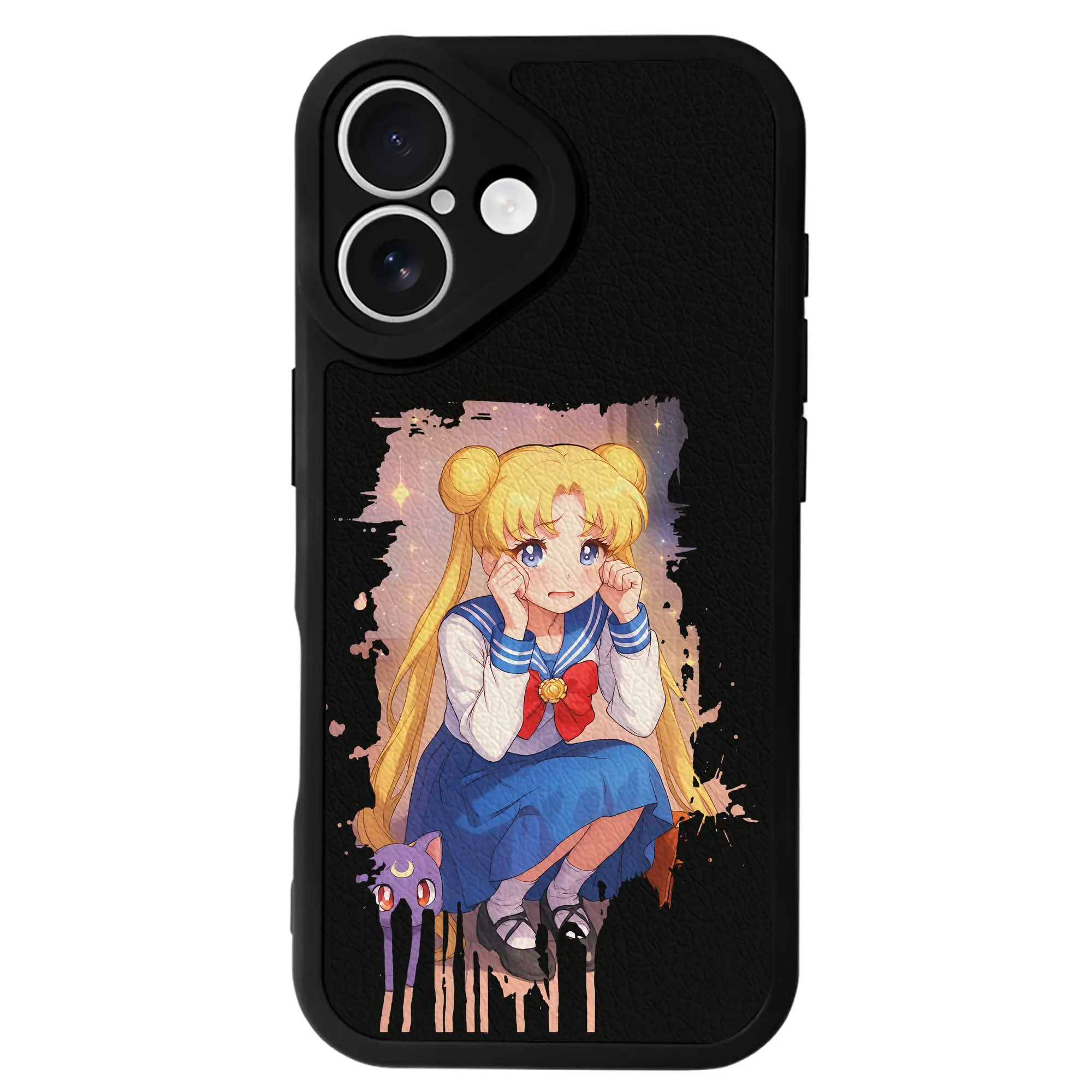 美少女戦士セーラームーン グッズ 月野 うさぎ - IPhone 16シリーズ対応 ・ シリコンスマホケース ・ レザー調 ・ 高精度フィット ・ 耐衝撃 ・ ワイヤレス充電対応 ・ 精密カット